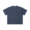 Summer 330-gram comfortable, soft and breathable waffle check solid color T-shirt, a versatile short-sleeved loose and casual men's pullover Item Picture